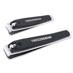 TWEEZERMAN Stainless Steel 2 Piece Fingernail & Toenail Care Clipper Combo Set